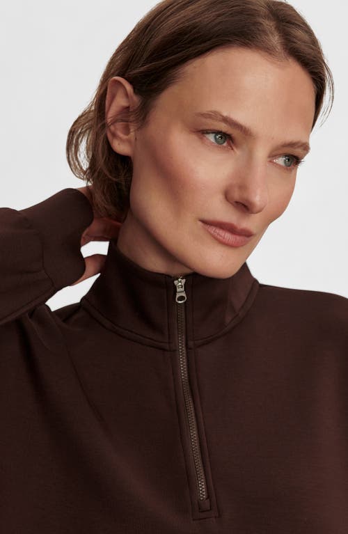 Varley Sian Spacer Half Zip Pullover In Brown