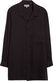 Yohji Yamamoto Longline Notched Collar Button-Up Shirt