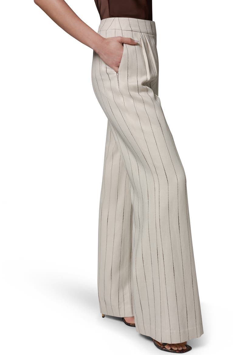 High Waist Wide Leg Pants, Alternate, color, FLAX/ CANYO
