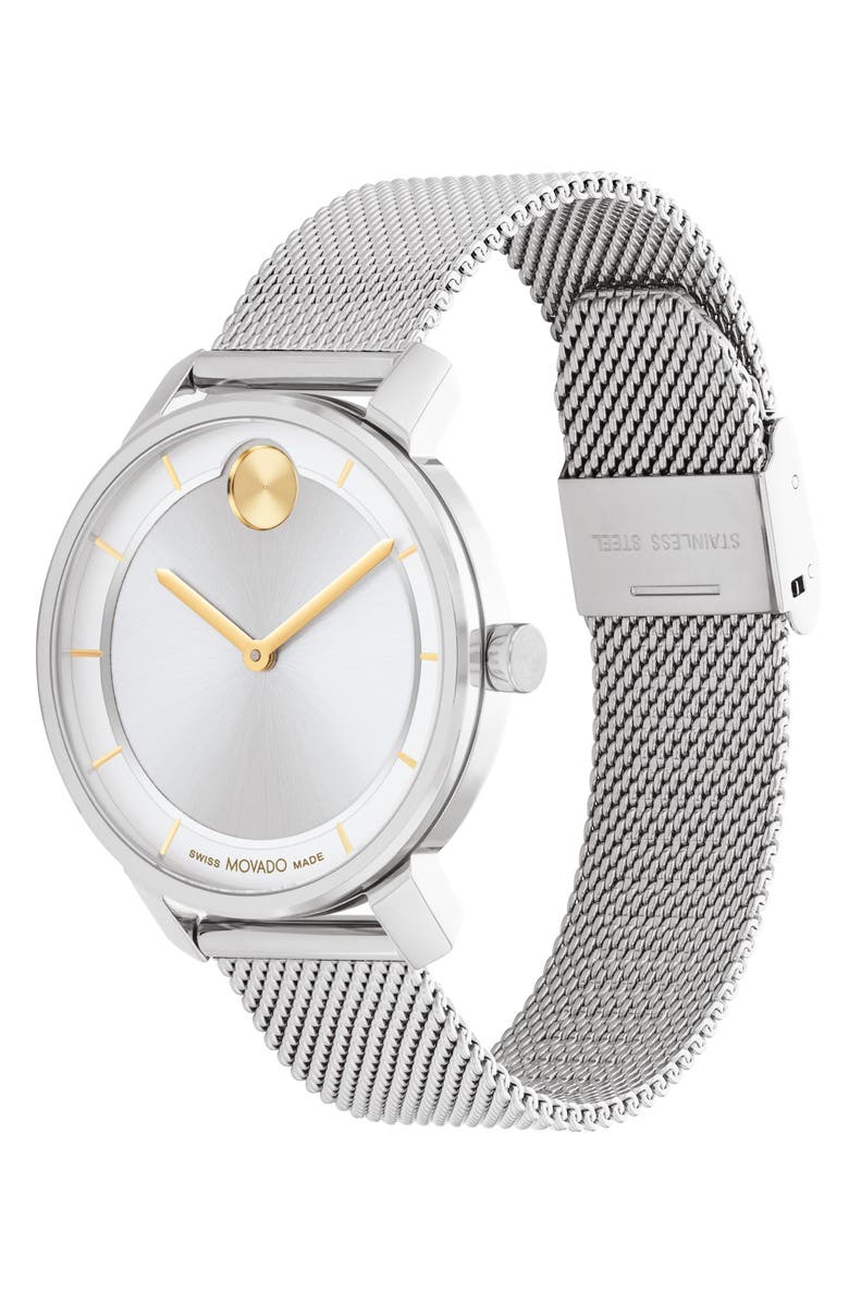 Movado Bold Access Mesh Strap Watch, 34mm, Alternate, color, 