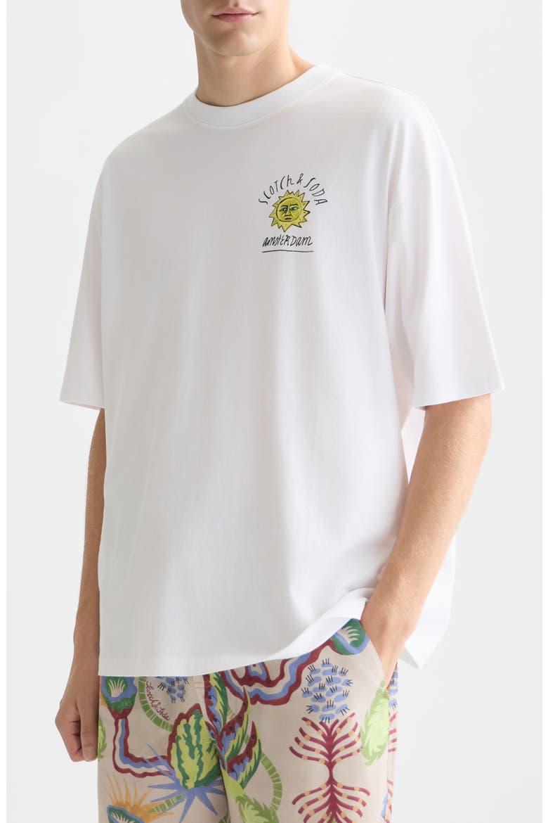 Loose Fit Cotton Graphic T-Shirt, Main, color, BRIGHT WHITE