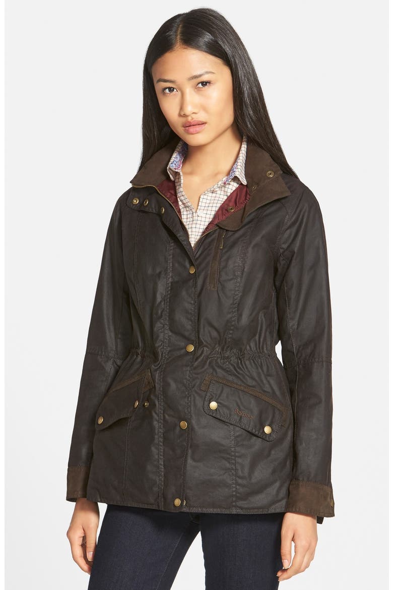 'Badminton' Waterproof Waxed Cotton Jacket, Main, color, RUSTIC