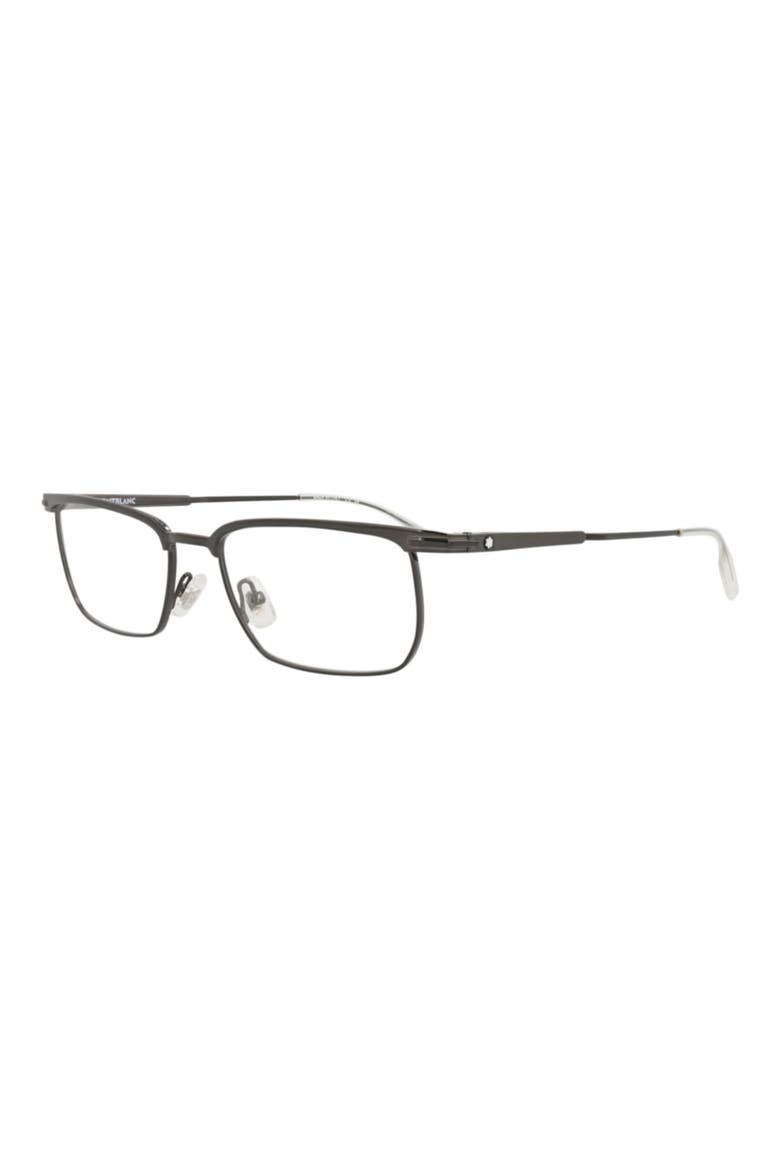 54mm Square Optical Glasses, Alternate, color, RUTHENIUM TRANSPARENT