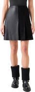 Akris Mixed Media Pleated Leather Skirt