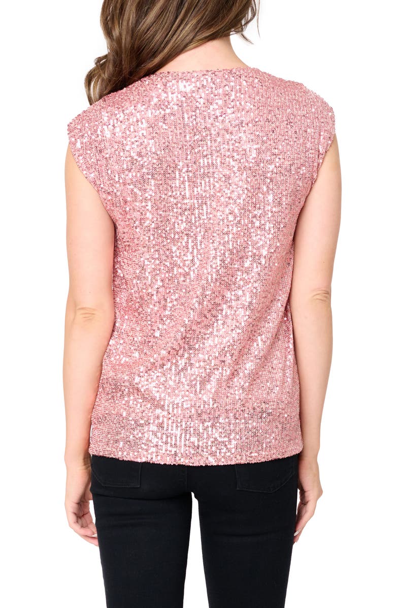 GIBSONLOOK Sparkle 
Shine Sequin Top, Alternate, color, Pink Parfait