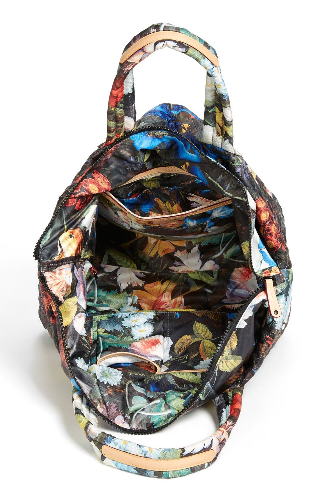 'Medium Floral Oxford - Metro' Quilted Tote (Nordstrom Exclusive), Alternate, color, FLORAL OXFORD