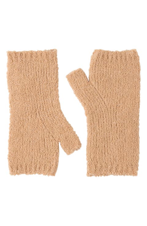 Boucle Cashmere Blend Fingerless Hand Warmers