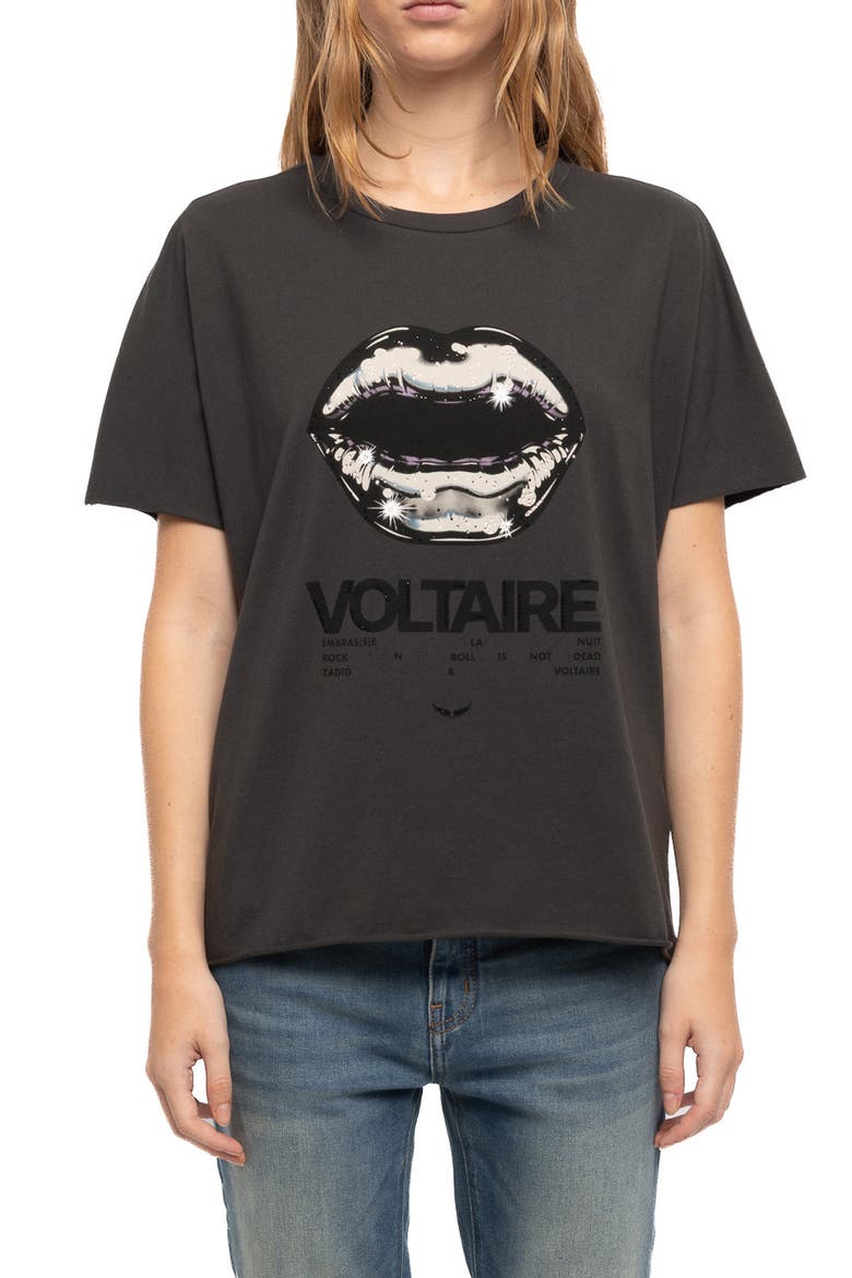 Tommer HC Tour Lips Graphic Tee, Main, color, CARBONE
