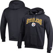 Champion Men's Champion Black Pittsburgh Steelers Powerblend Arch over Logo Hoodie