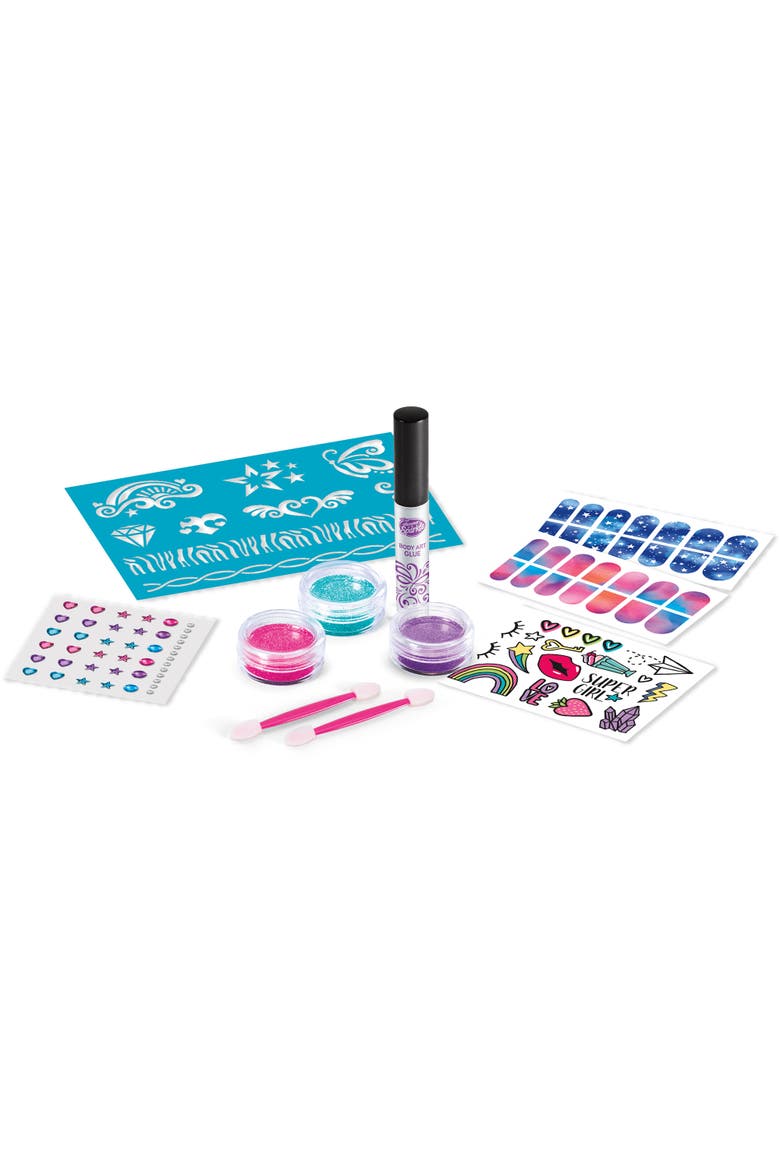 Diy Sparkling Glitter Tattoos and Nails, Alternate, color, Multicolored