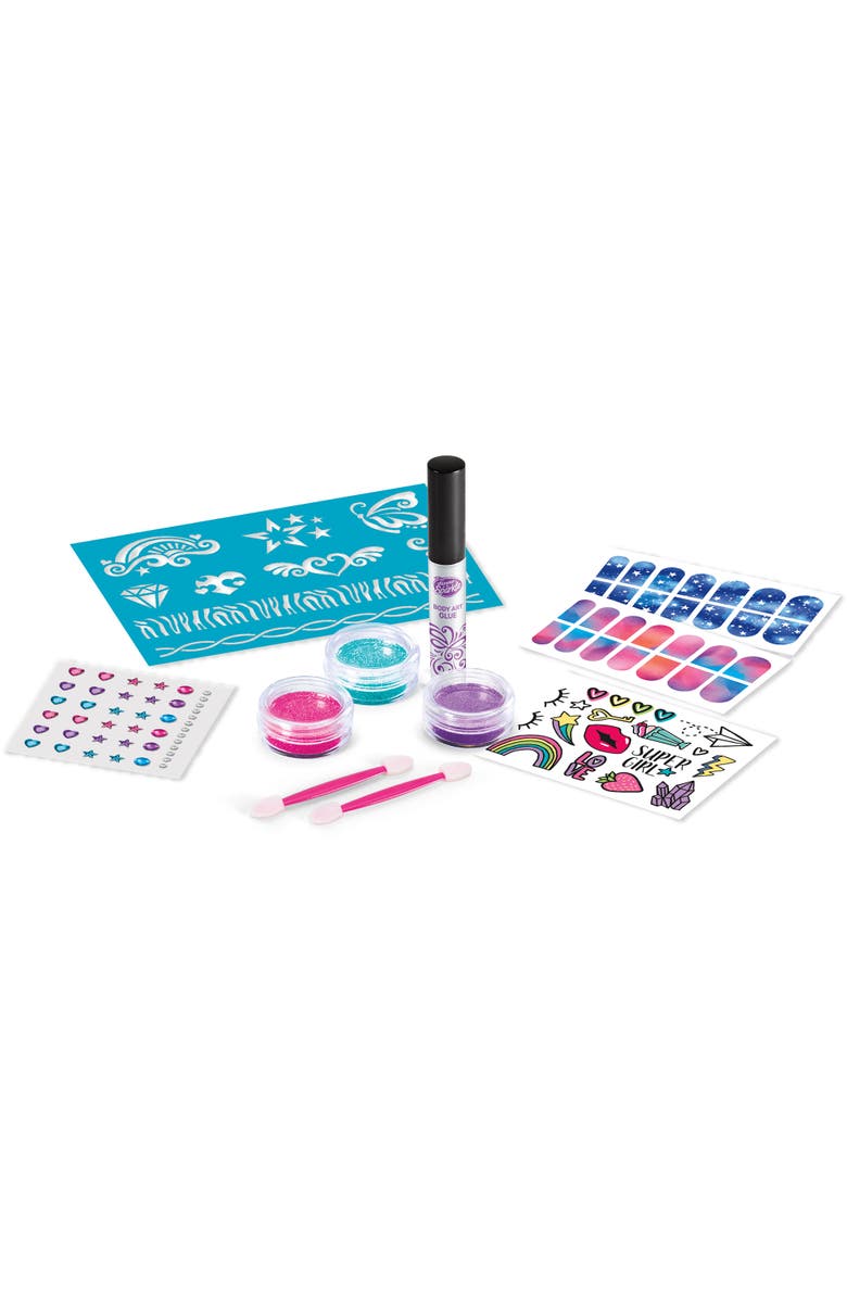Shimmer 'N Sparkle Diy Sparkling Glitter Tattoos and Nails, Alternate, color, Multicolored