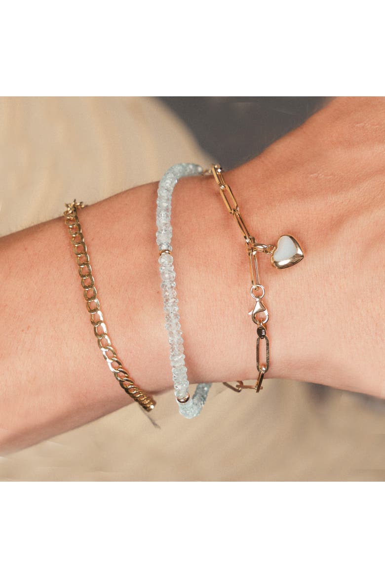 Blue Topaz Bead Bracelet, Alternate, color, Blue Topaz