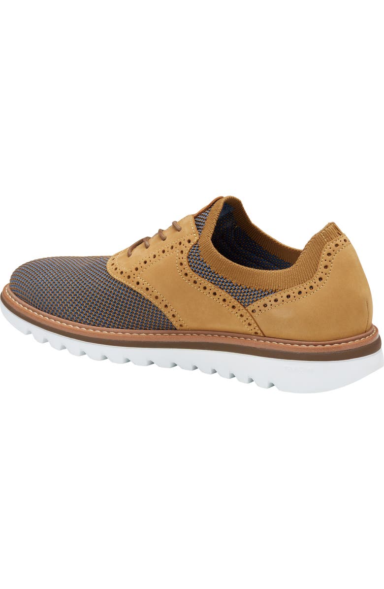 Johnston & Murphy Braydon Saddle Derby, Alternate, color, Tan Multi Knit/Tan Full Grain