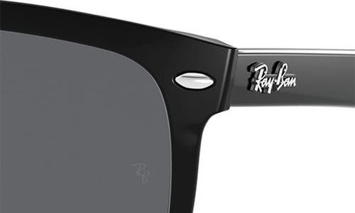Ray Ban Highstreet 60mm Polarized Flat Top Sunglasses In Black