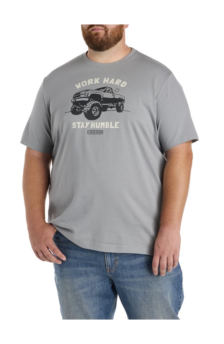LIFE IS GOOD Big & Tall Stay Humble Truck Graphic Tee, Main, color, Grey
