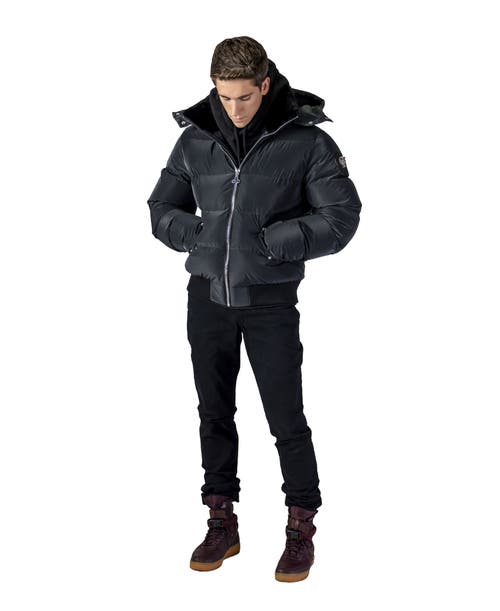 Woodpecker Woody Bomber Quilted Coat In Black