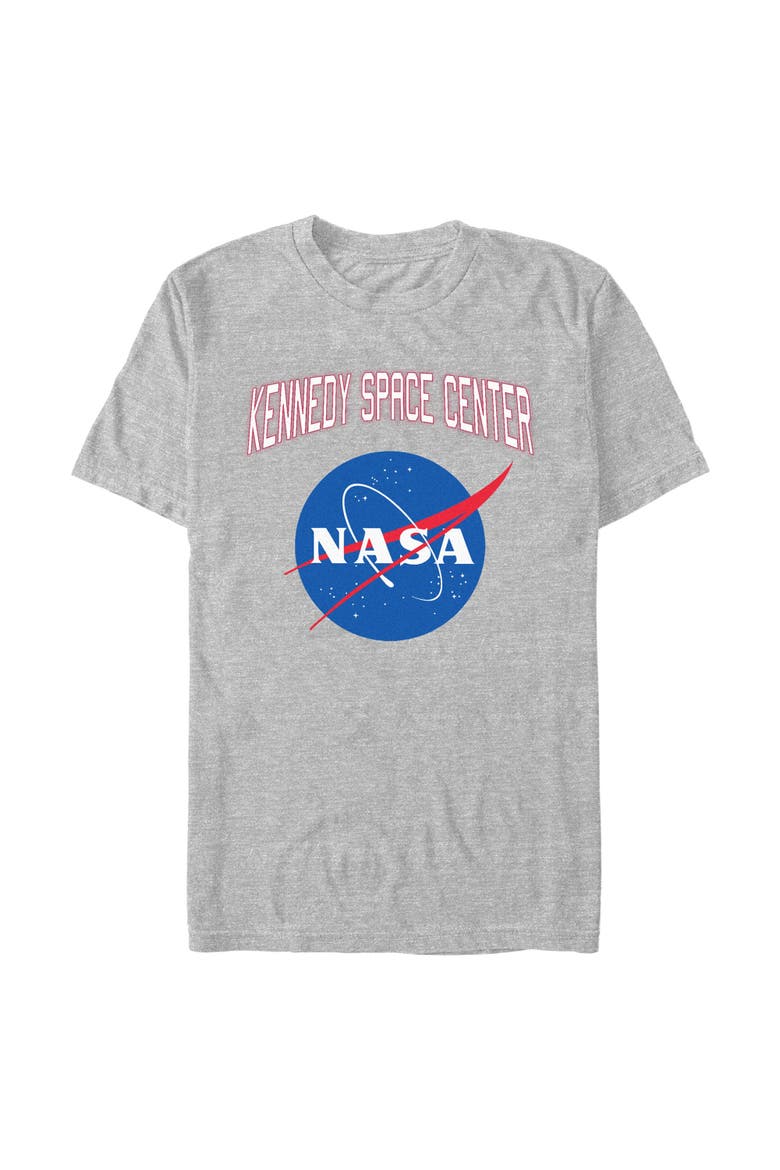 Men's NASA Kennedy Space Center Logo  Graphic T-Shirt, Main, color, Sport Grey