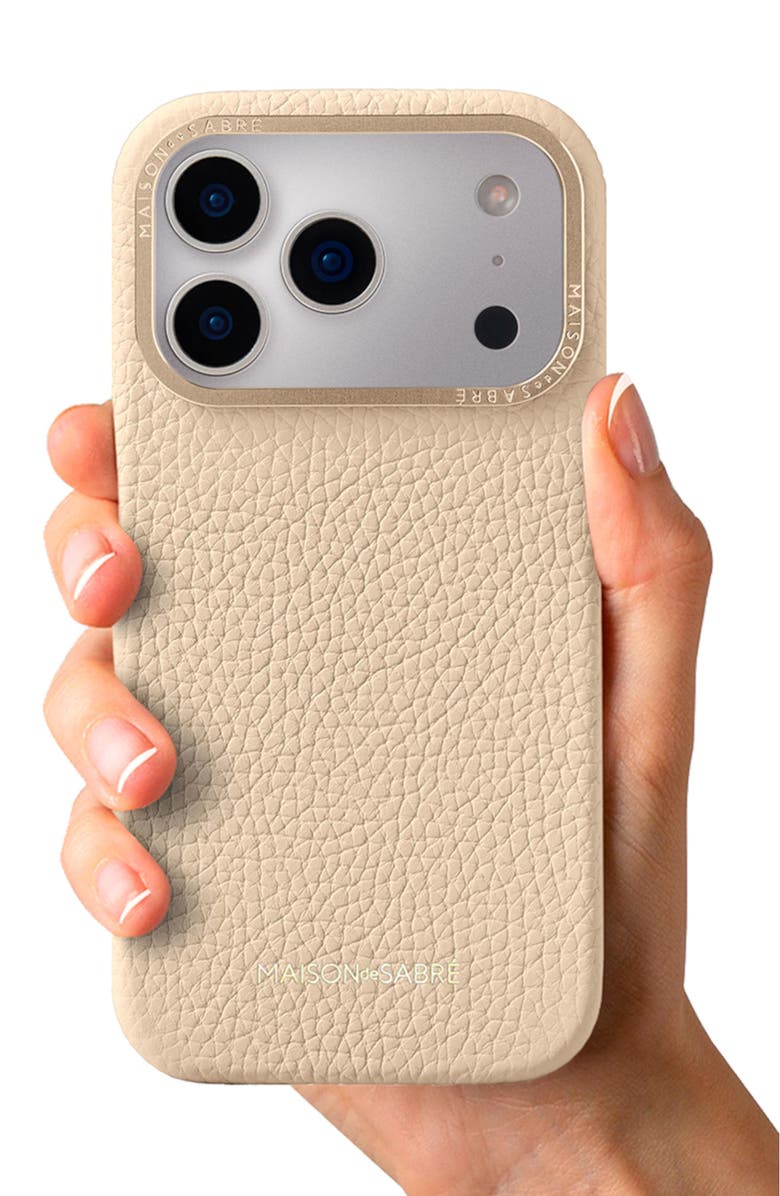 MAISON de SABRÉ Leather Phone Case, Alternate, color, Saharan Nude