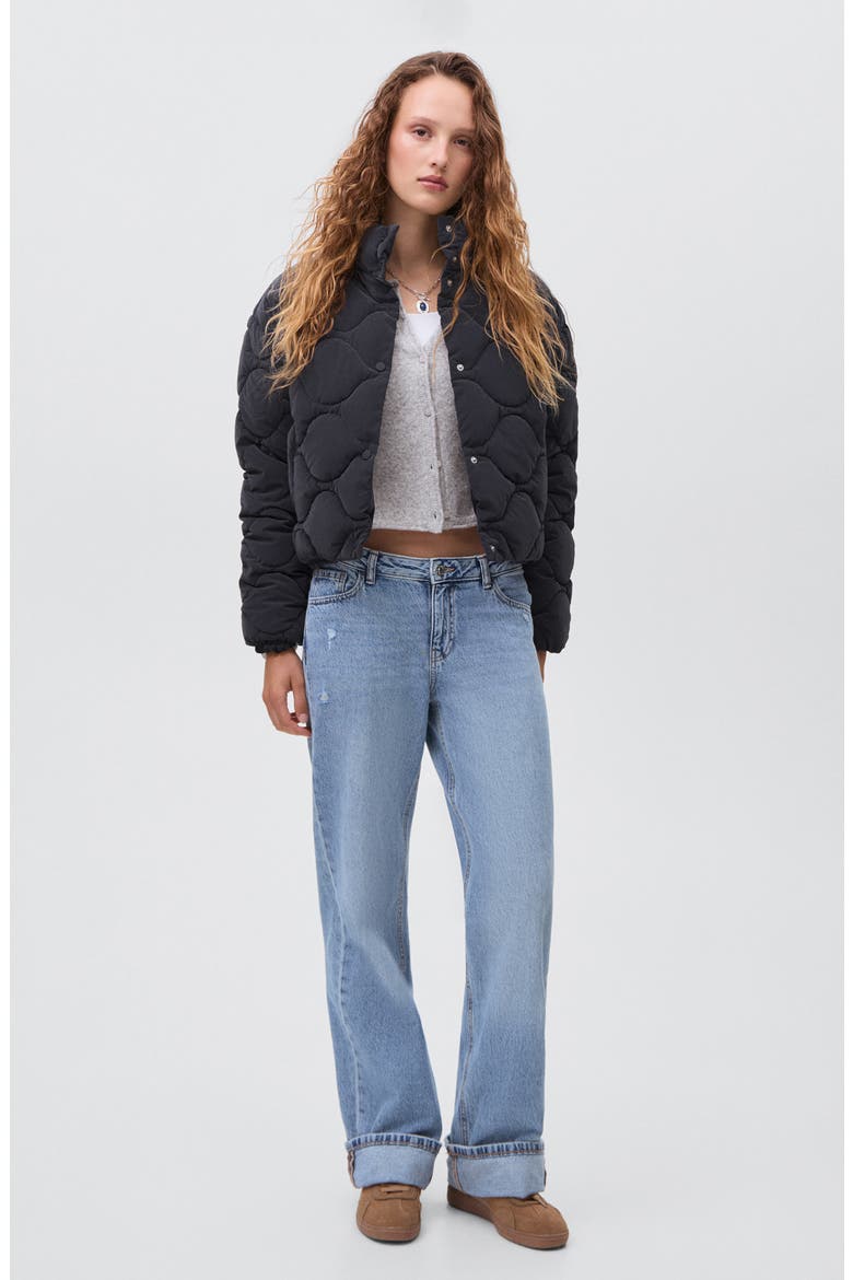 Quilted Puffer Coat, Alternate, color, DARK NAVY