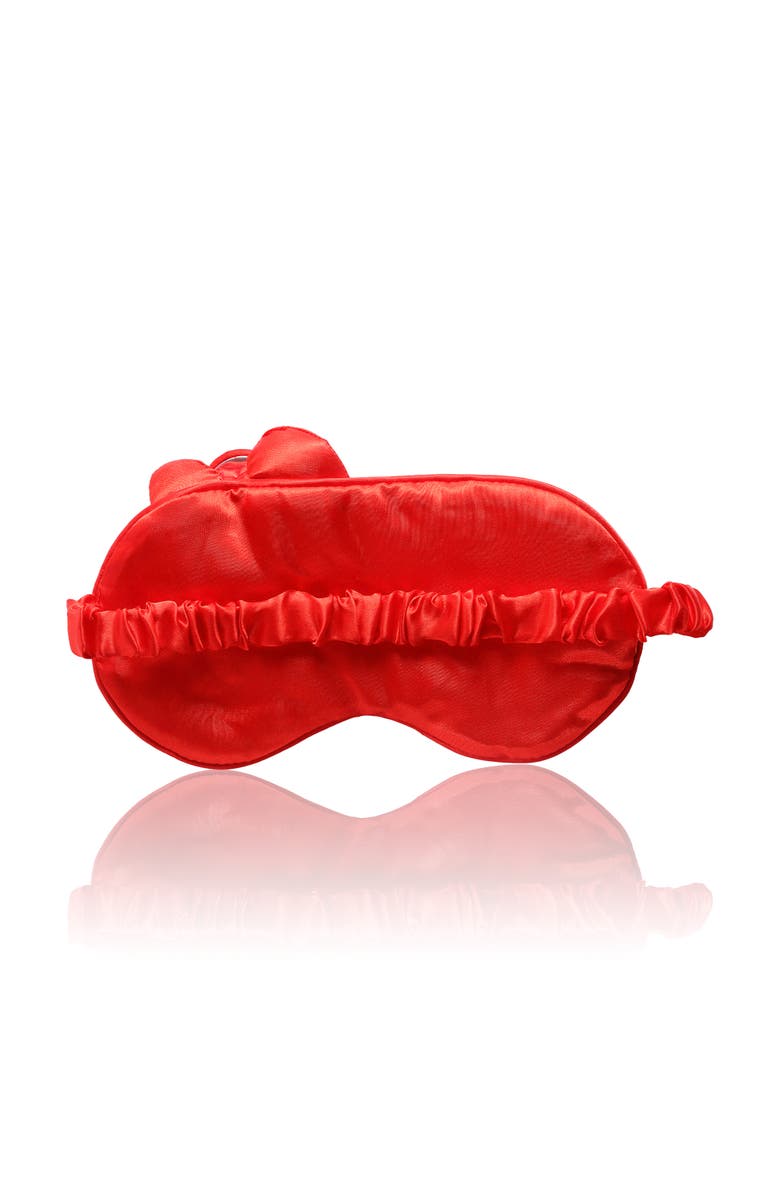 Hello Kitty Sleep Mask Official License, Satin Eye Mask for Sleeping with 3D Bow, Sanrio Gifts, Alternate, color, White, Red