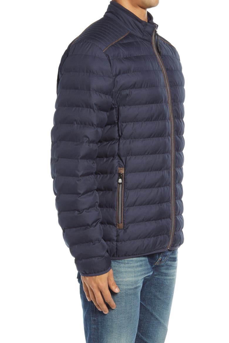Craig Water Repellent Quilted Jacket, Alternate, color, NAVY