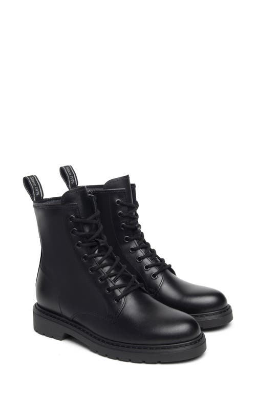 Nerogiardini Clean Calfskin Combat Booties In Black