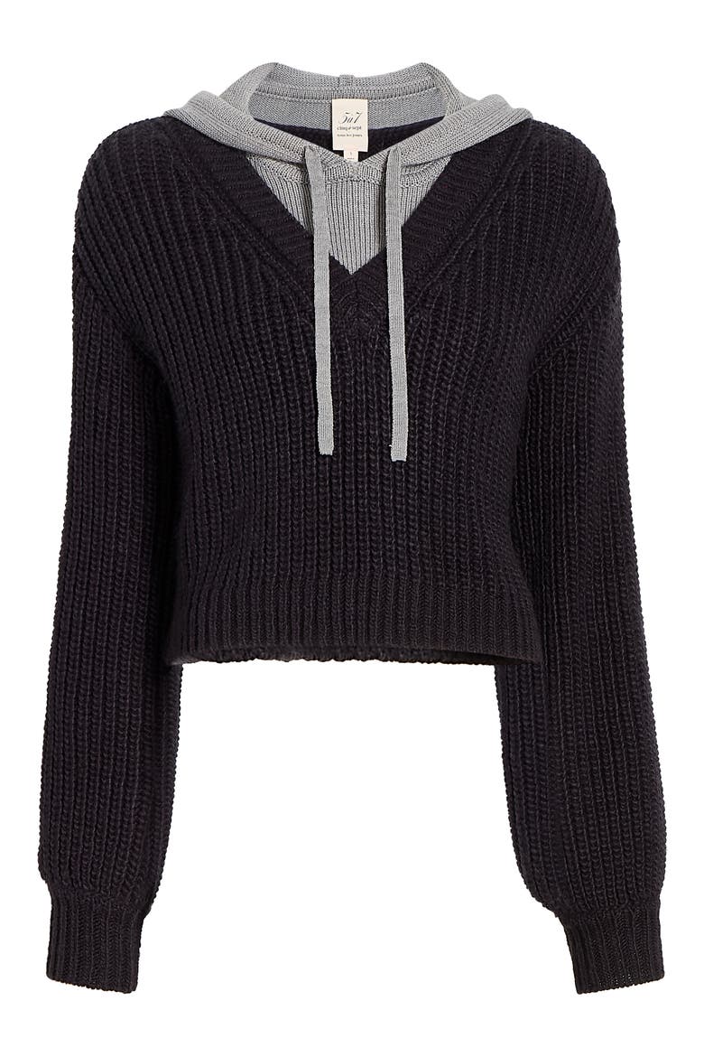 Deidre Hoodie, Alternate, color, BLACK/ HEATHER GREY
