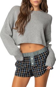 EDIKTED Shyrah Oversize Knit Crop Top