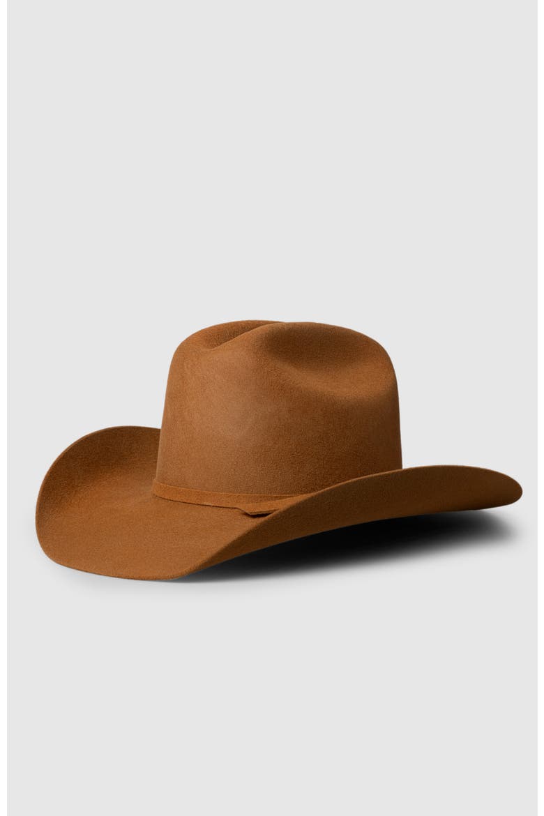 The Sunset Silhouette Premier Wool Western Cowboy Hat, Main, color, Brown