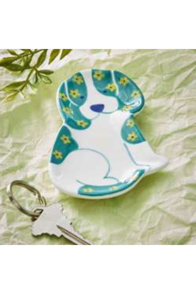 Dog Trinket Dish Multi Ceramic Everyday, Alternate, color, Blue
