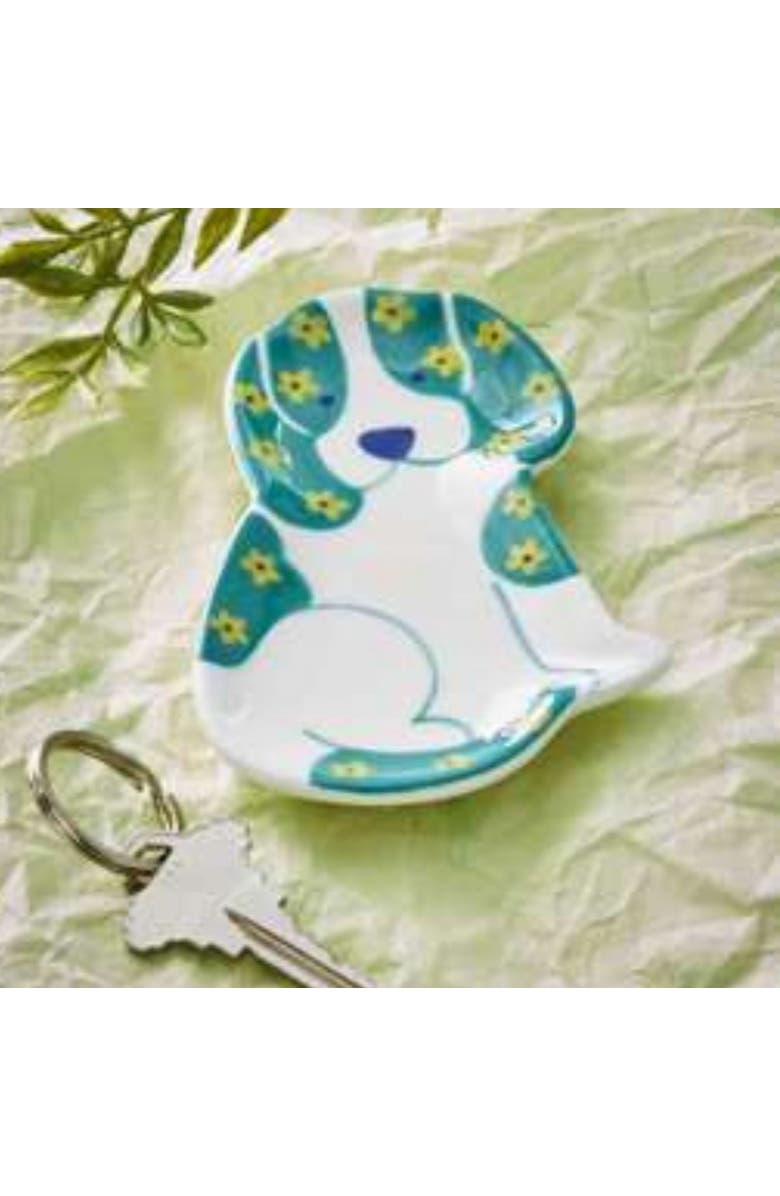 tag Dog Trinket Dish Multi Ceramic Everyday, Alternate, color, Blue