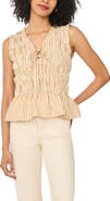 Halogen® Sleeveless Ruffle Gathered Top