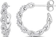 Julianna B. Diamond Infinity Hoop Earrings 10k White Gold