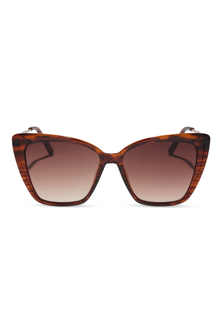 Heidi 56mm Cat Eye Sunglasses, Main, color, MAHOGANY TORT