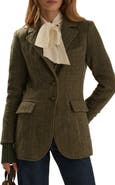 Favorite Daughter The City Herringbone Wool Blend Blazer