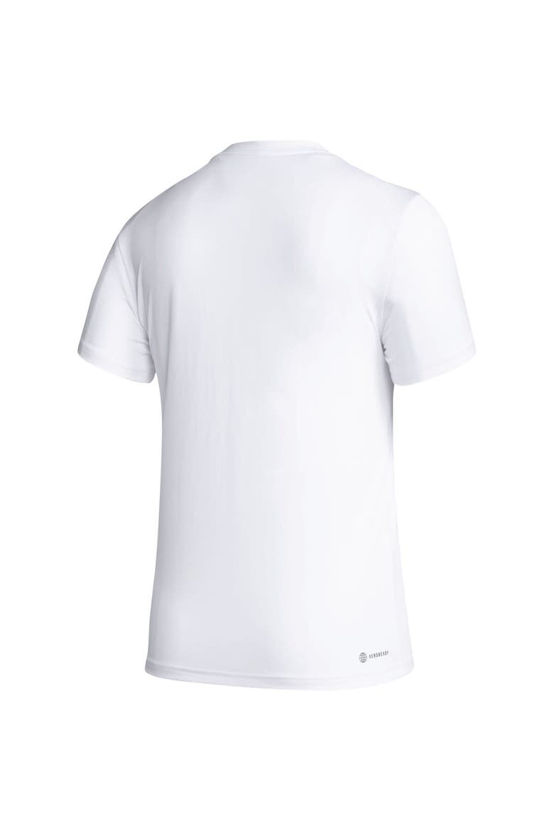 Women's adidas White Nebraska Huskers AEROREADY Breast Cancer Awareness Pregame T-Shirt, Alternate, color, White