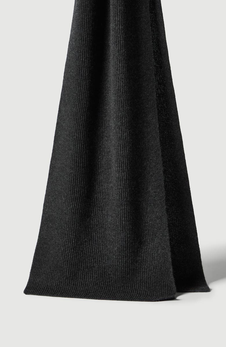 Brunello Cucinelli Cashmere knit scarf, Alternate, color, Lignite Grey