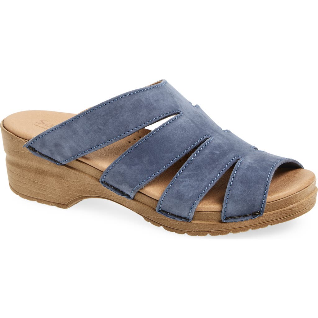 Sanita Monika Platform Slide Sandal In Blue