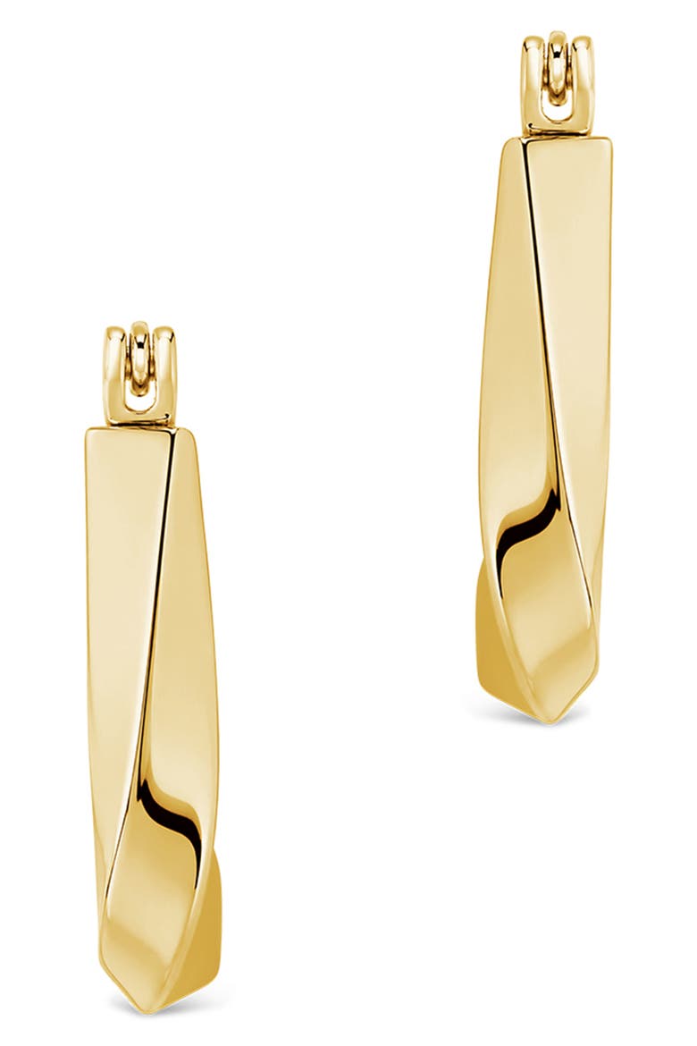 Square Twist Hoop Earrings, Alternate, color, GOLD