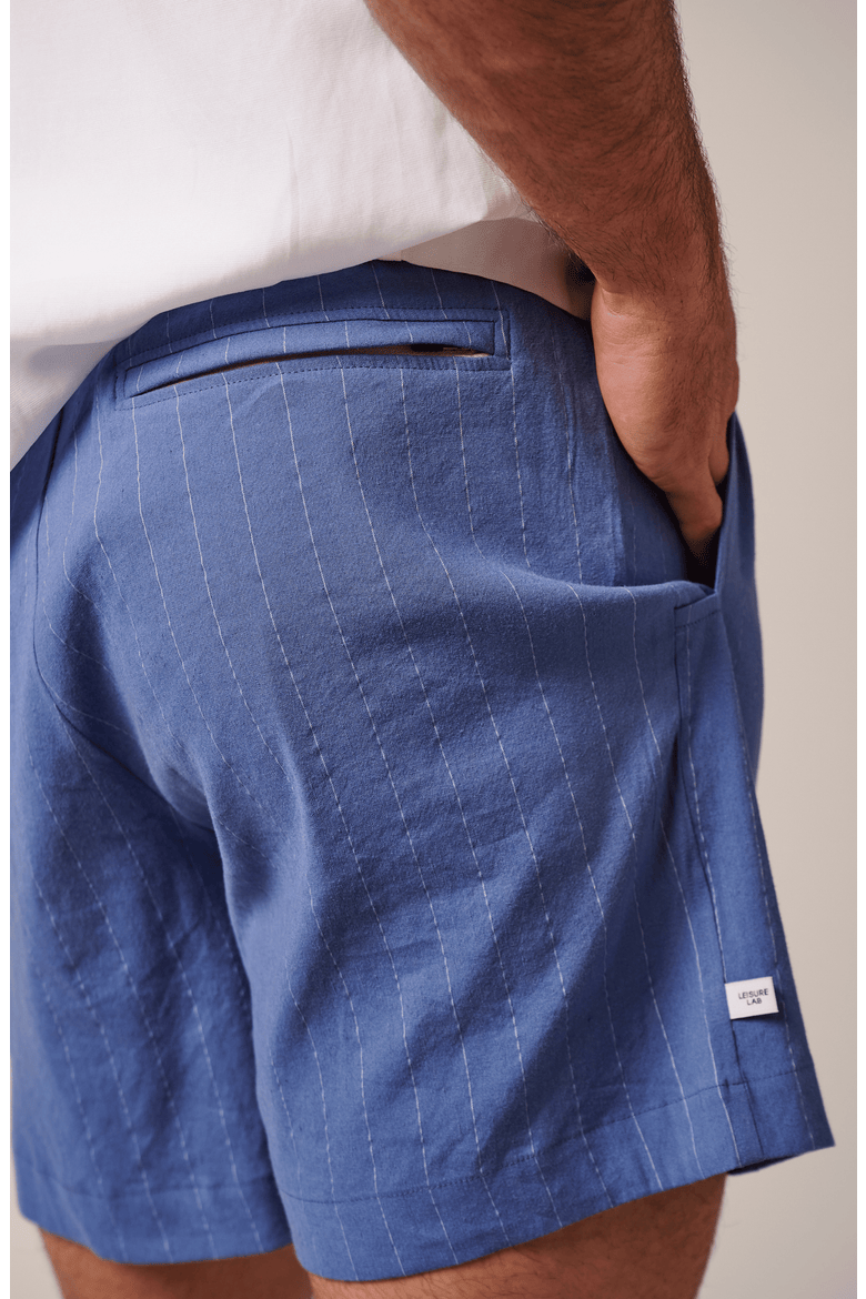 Laid Back Linen Short, Alternate, color, Striped Sky