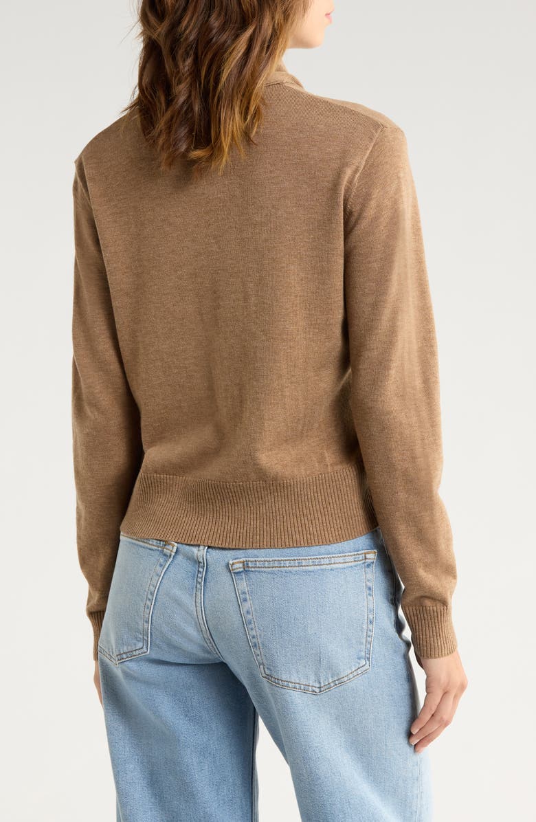 ASTR the Label Glynne Scarf V-Neck Cardigan, Alternate, color, Tan