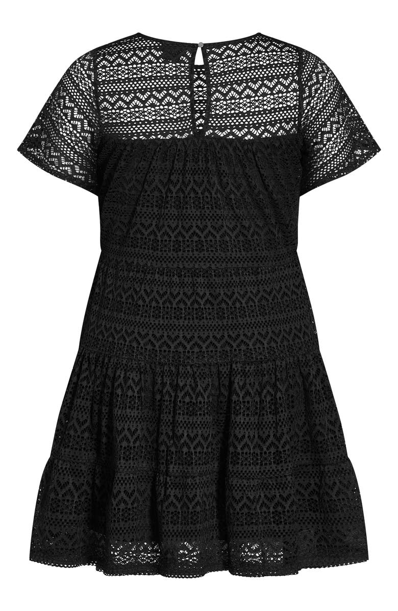 City Chic Serenity Lace Fit & Flare Minidress, Alternate, color, 