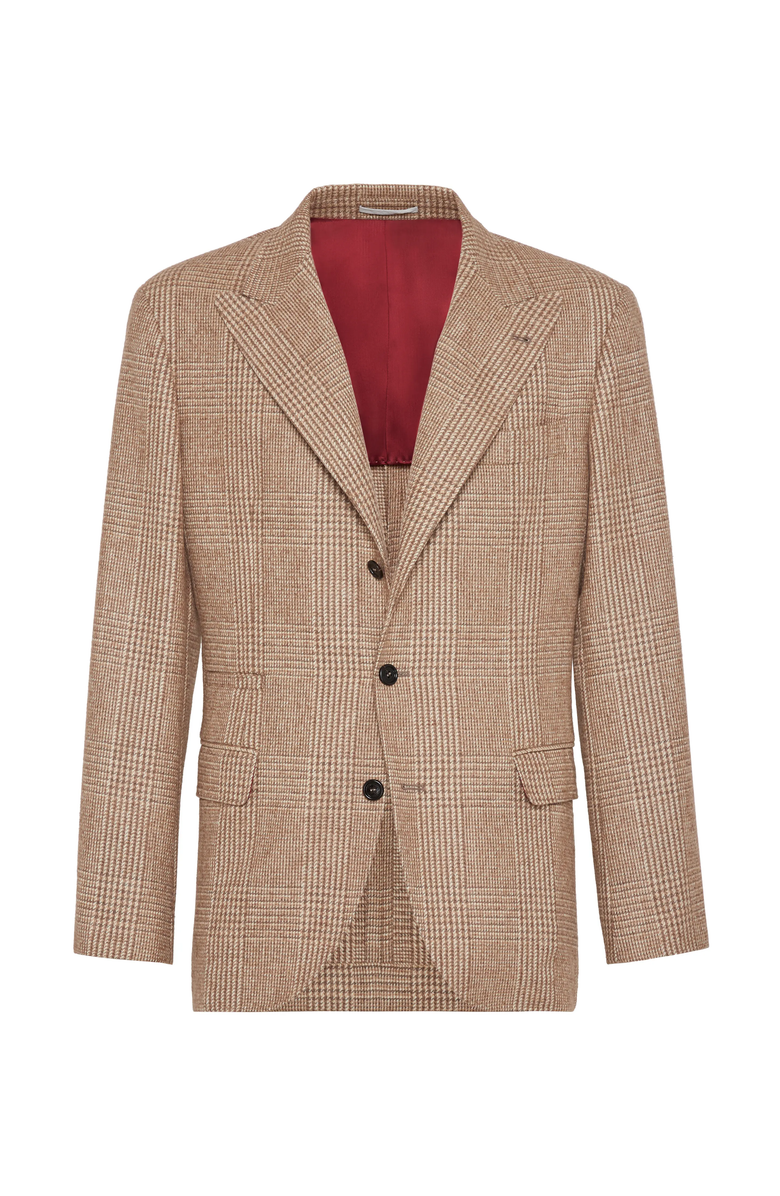 Brunello Cucinelli Prince of Wales deconstructed blazer, Main, color, 