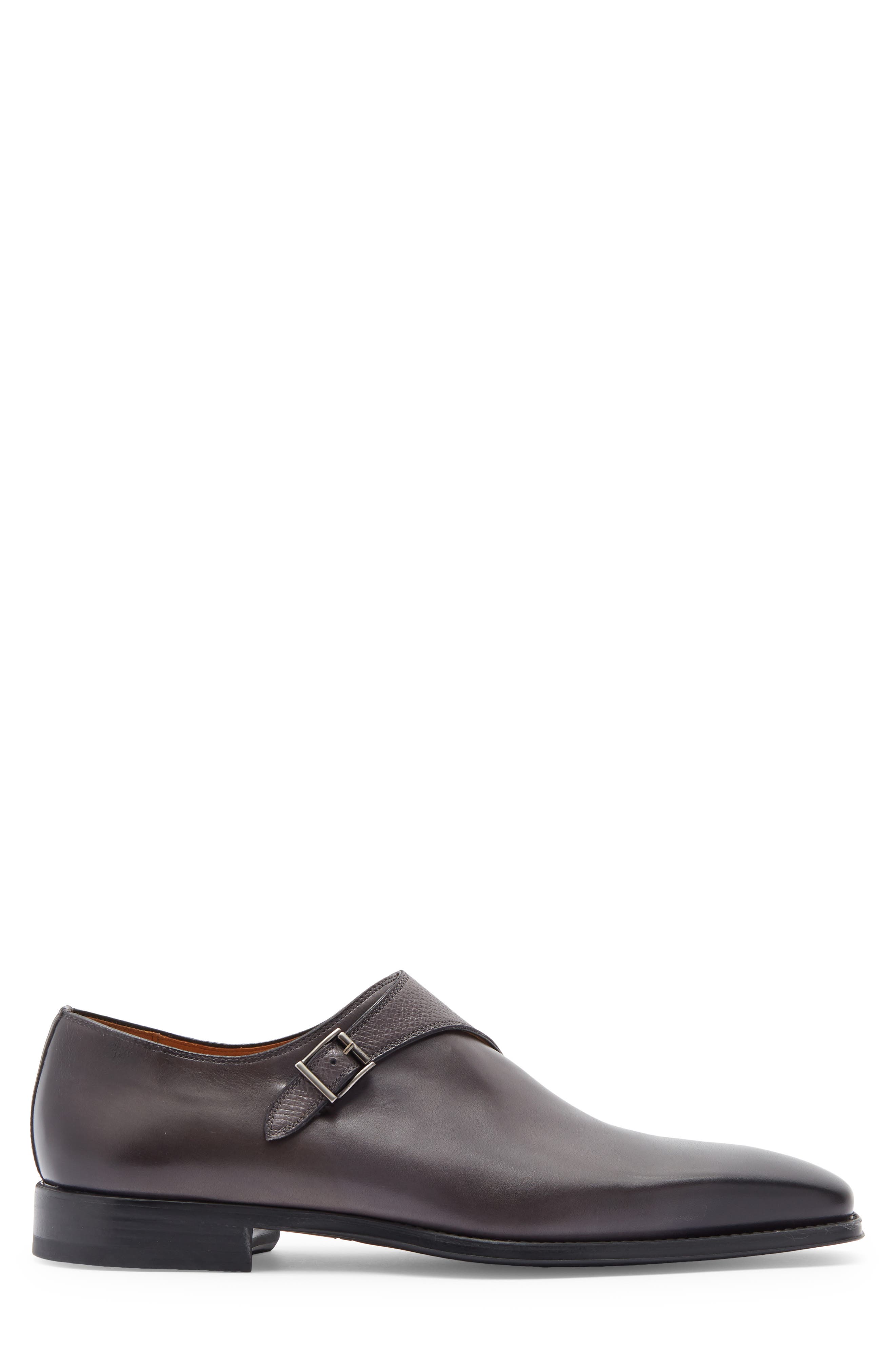 Magnanni Aneto Monk Strap Loafer, Alternate, color, Grey