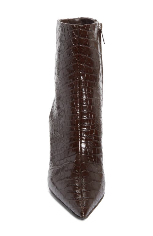 Jimmy Choo Croc-embossed Leather Ankle Boots With Pointed Toe In Animal Print