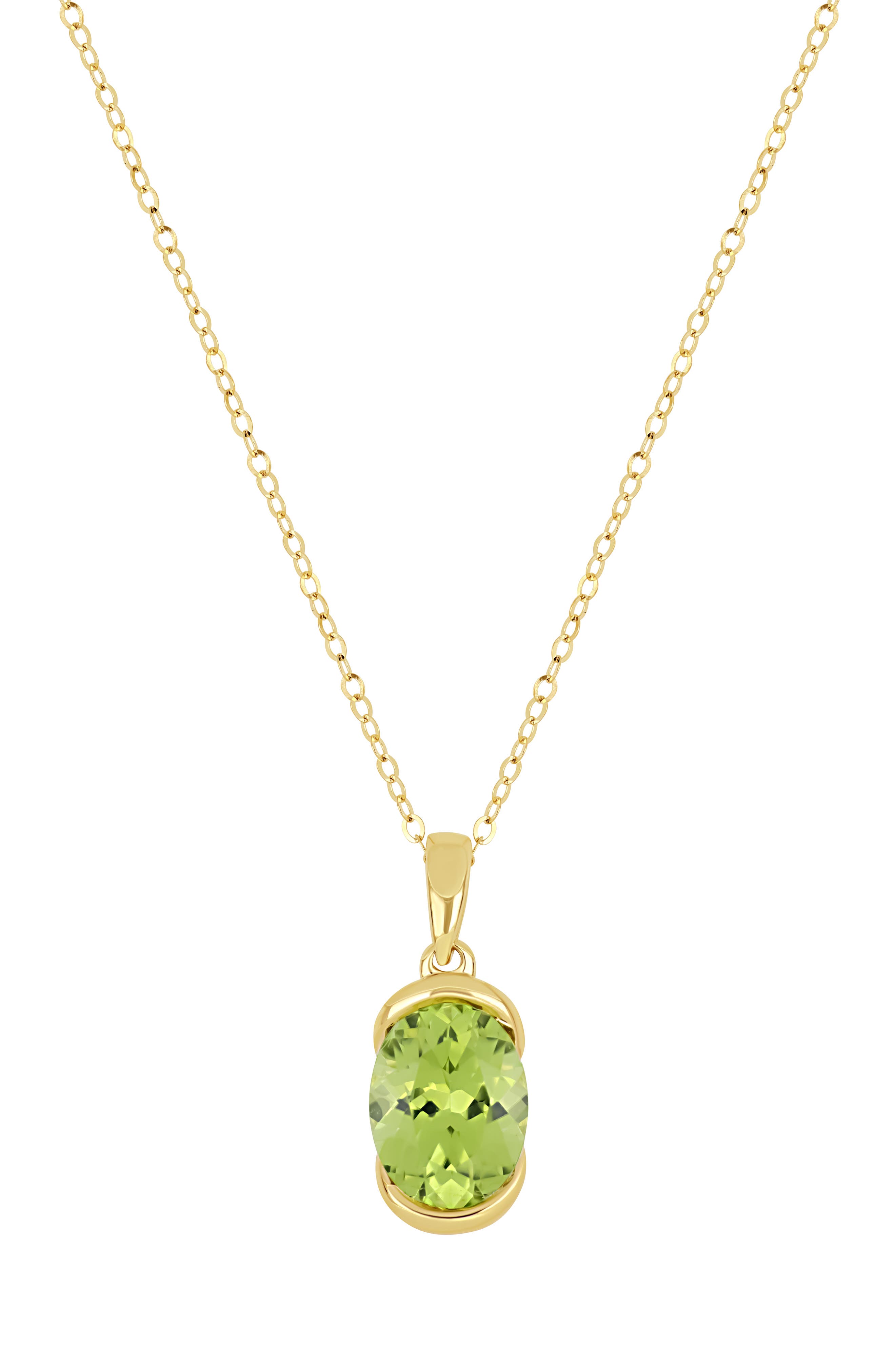 Bony Levy Iris 14K Yellow Gold Peridot Pendant Necklace