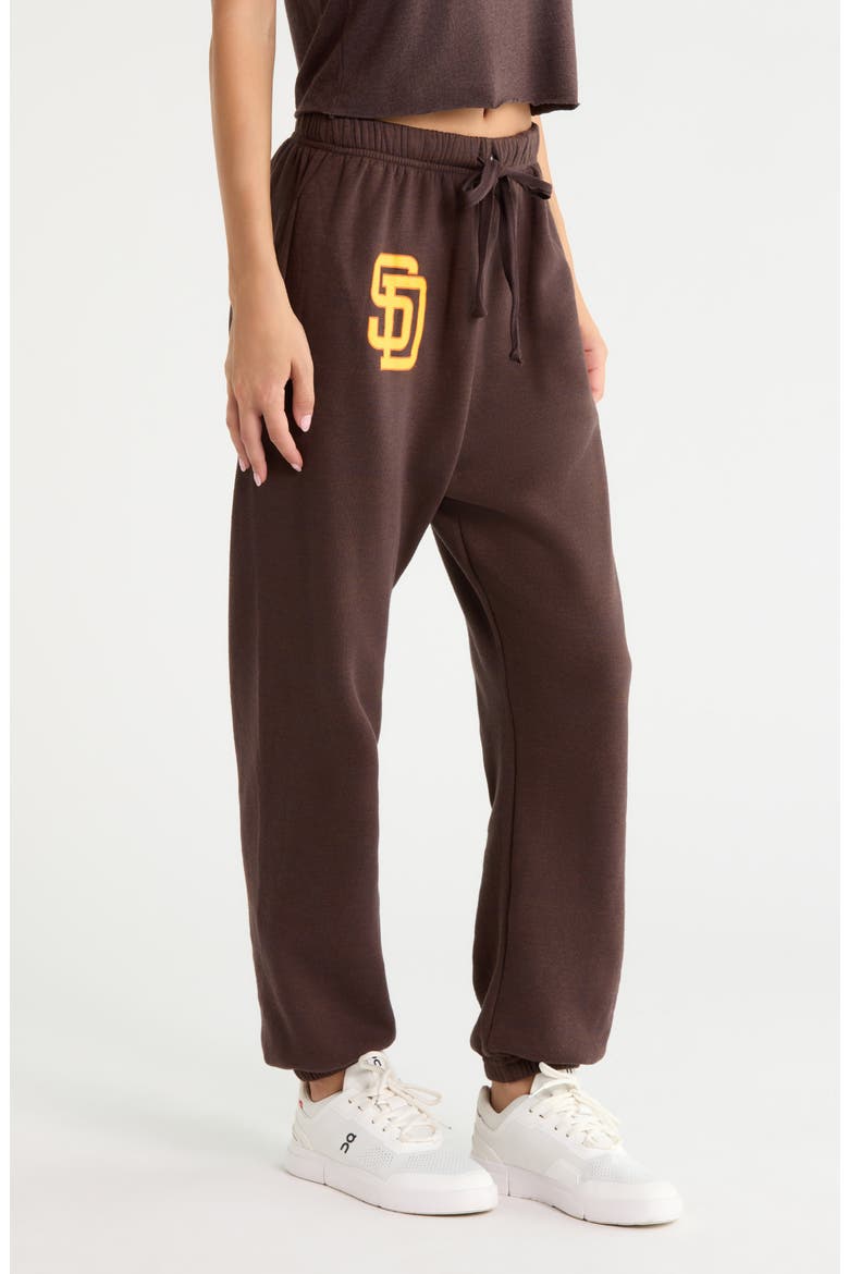 San Diego Padres Fleece Jogger Sweatpants, Alternate, color, BROWN