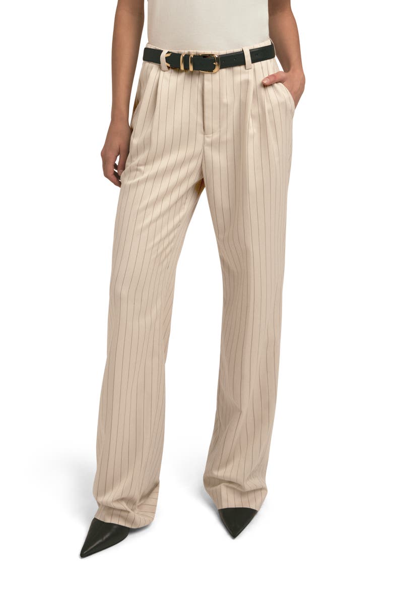 The Dream Favorite Pinstripe Wide Leg Pants, Main, color, NATURAL PINSTRIPE