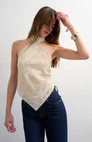 Topshop Knitted Bandana Halter Top
