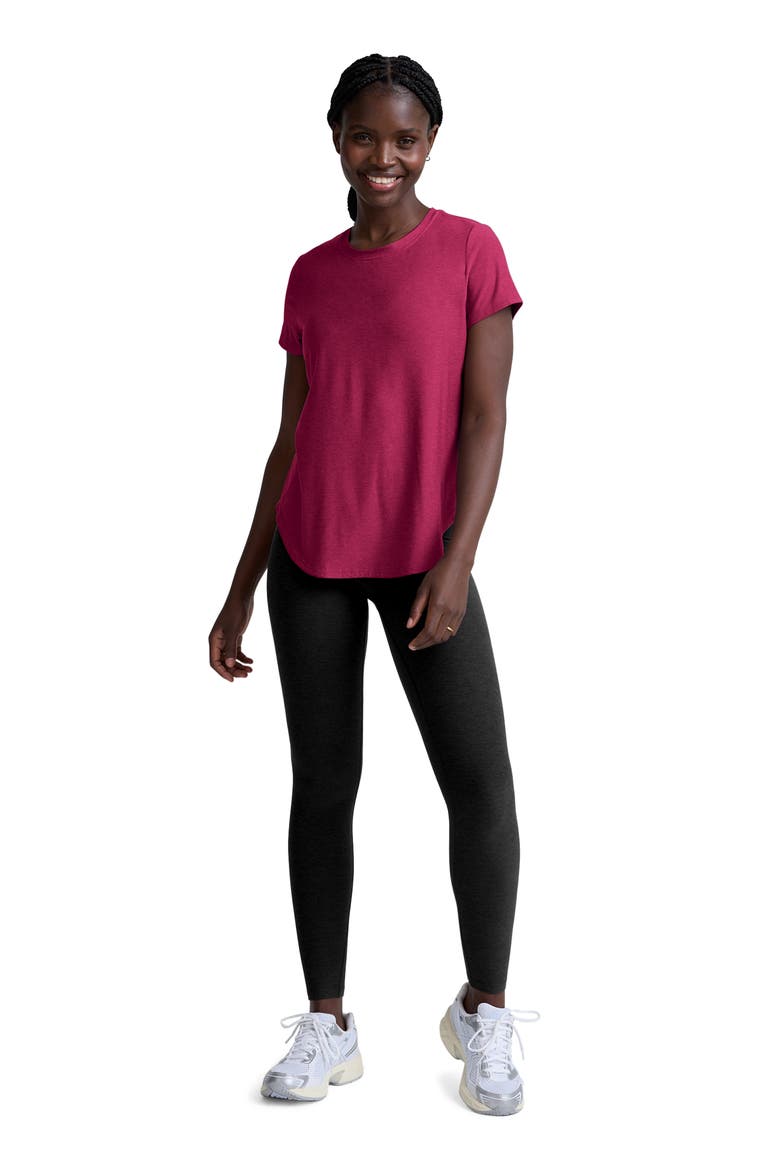 On the Down Low T-Shirt, Alternate, color, SANGRIA HEATHER